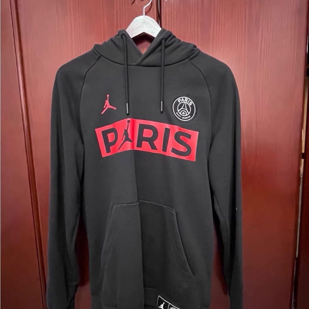Nike Black Hoodie with Red Paris Logo